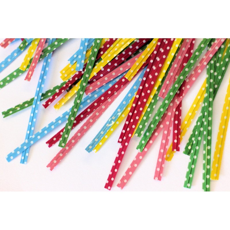 Kids B Crafty 50 Polka Dot Twist Ties For Cone
