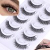 Natural Self Adhesive Eyelashes Pre Glued Lashes Cat Eye Reusable
