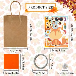 Lets Joy Lanterns Craft Set for Children, 4 Thanksgiving Paper Lanterns with LED, Thanksgiving Lantern Set for DIY Crafts, Autumn Decoration for Crafts, DIY Paper Lanterns, Autumn Decoration