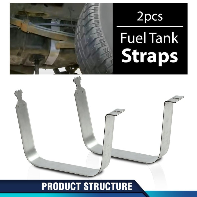 PIT66 Fuel Tank Straps Compatible with Chevy Silverado GMC Sierra