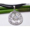 Silver Moonstone Pendant "Avalon" Design Made of Sterling Silver with