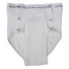 BENEFIT WEAR Men's Briefs with Side Snap Closure (L) White