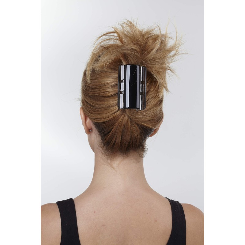 Linziclip - Pinza para el pelo (2 unidades), color negro
