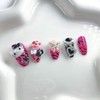 Gyarust Black Pink Cat Nail - Stiletto / 갸루st 블랙