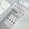 4PCS Western Aztec Shower Curtain Set Abstract Bathroom Set with
