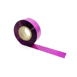 Quick Tape 20mm x 46m Budget Large Roll Prism Decorative Tape – Hula Hoop Tape, Gift Wrapping, Paper Craft Supplies, Holographic, Metallic, Foil, Sticky Tape (Pink)