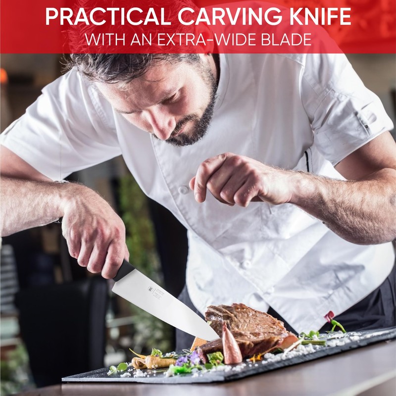 Chef knife. ICEL Cutlery 8-inch Chefs Knife.(Knife Care, Sharpening Instructions