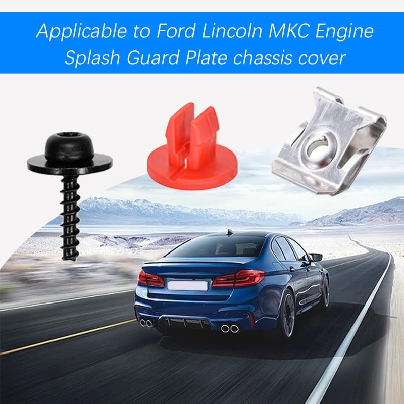 Zufoty 8PCS Lower Engine Cover Bolt Pin Screws, Radiator Engine