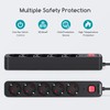 Aigostar 5-Way Power Strip with Switch, Multiple Socket with Child