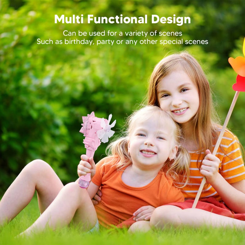 Music Light Bubble Wand Automatic Safe Handheld Electric Bubble Stick