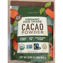 HealthEmpire Organic & Fair Trade Cacao Powder,Gluten Free, Excellent Source of Copper, Net Wt 32oz (Pack of 1)