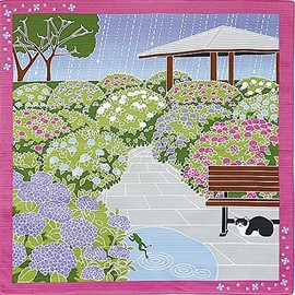 Yamako 88590 Tama's Walk, pequeño Furoshiki, hortensia, 50 x 5 cm