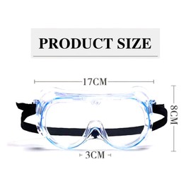 BNOYONERAS Pack of 2 Safety Glasses, Safety Glasses, Transparent Work Safety Glasses, Eye Protection, Safety Glasses, Laboratory Glasses, Anti-Fog and Scratch-Resistant
