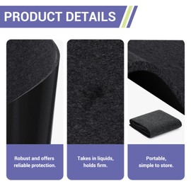 Outdoor Storage Shed Floor Mat,6x4Ft Non-Slip Carport Garage Mat,Dustproof Patio Furniture Protector,Washable Anti-Slip Pad for Shed,Garage,Moto&Car Flooring Protection