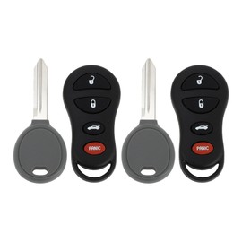 X AUTOHAUX 2 Set 315MHz GQ43VT17T Keyless Entry Remote Ignition Transponder Key Fob for Jeep Liberty 2002-2004 for Chrysler 300 2001-2004 64 Chip 4 Buttons 2pcs