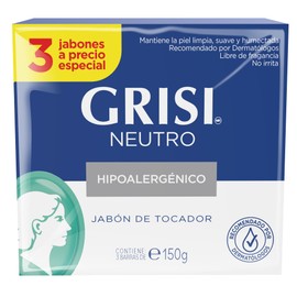 GRISI Neutro Jabón Tripack, 150 gr, blanco                                                                                                            