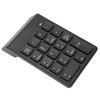 Wireless Number Pad 2.4G Receiver Black 18 Concave Keys Battery
