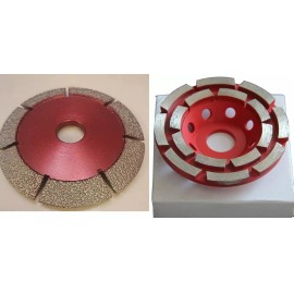 Roxx 5" Diamond Crack Chaser Blade 3/8" Seg convex blade stone concrete grinding cup
