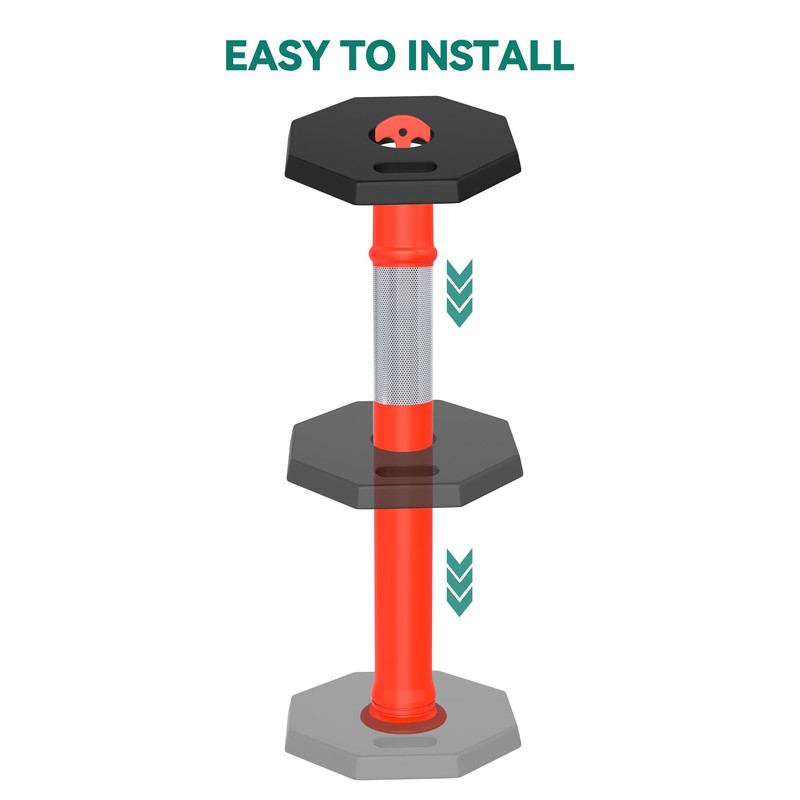 YITAHOME 45 inch Delineator Post with Base, 3 Pack Traffic