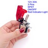 JZK 2x Toggle Switch SPST ON/OFF 3 Pin Red LED