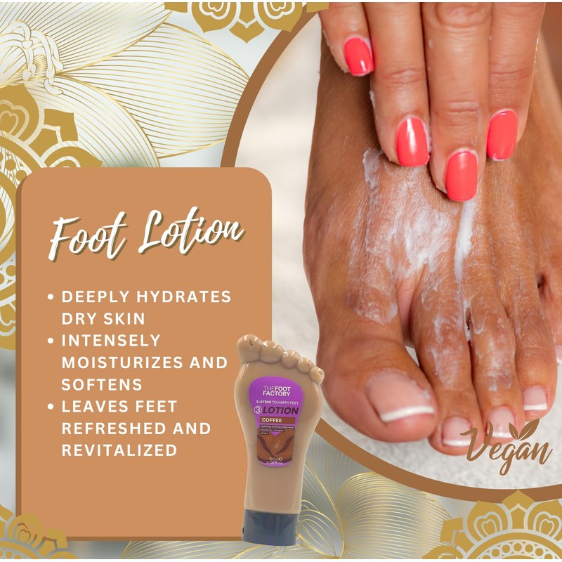 The Foot Factory Soak Scrub Lotion Coffee Set (One Size,