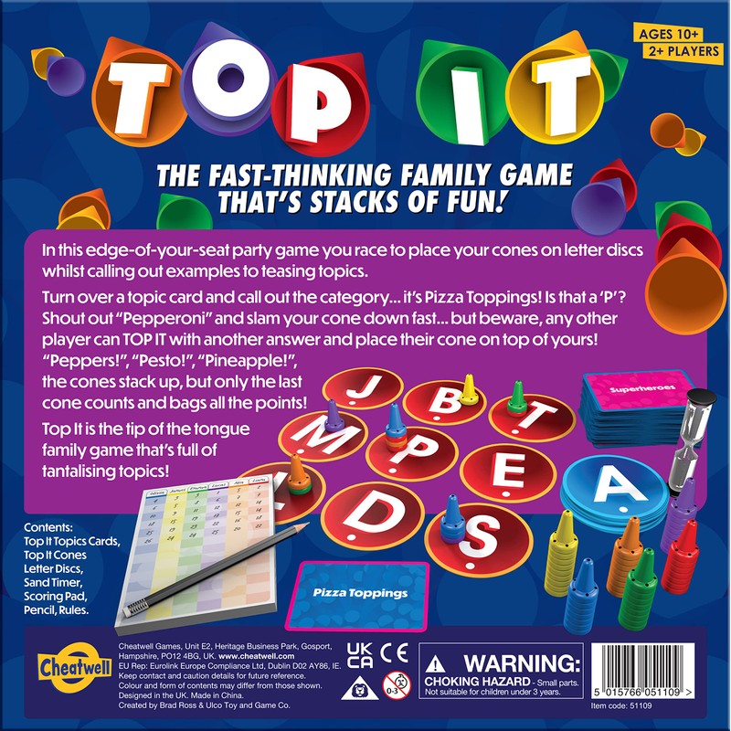Cheatwell Games Top It | The Fast Thinking Naming Game