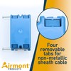 (6 PACK) Plastic Electrical Box, Blue Outlet Box, Single Gang