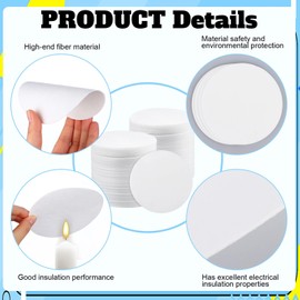 100 Sheets Microwave Kiln Papers 4.7 Inch Round Ceramic Fiber Paper Insulation Ceramic Fiber Blanket for Glass Fusing DIY Crafts Supplies