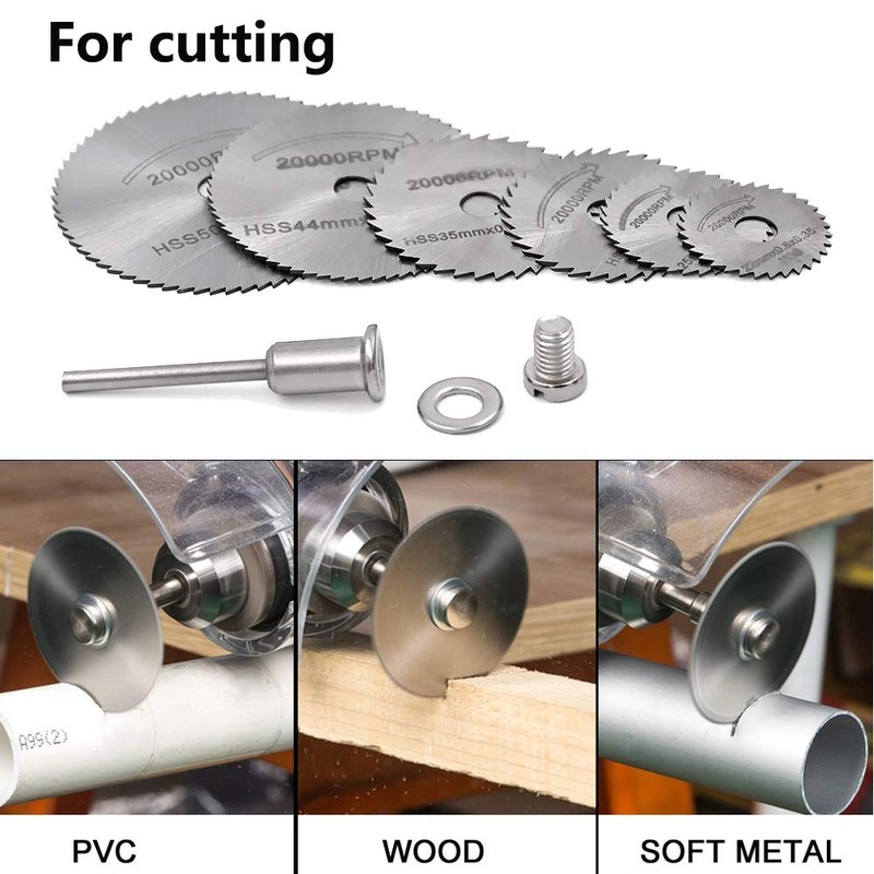 Saipor 12pcs/2Sets HSS Circular Wood Cutting Saw Blade Discs with
