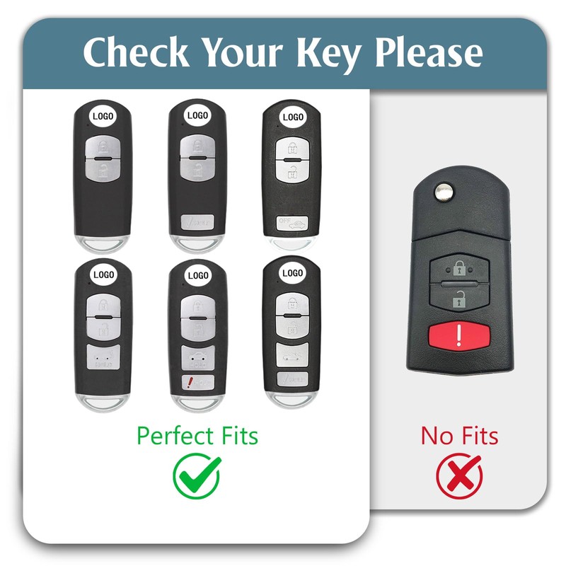 WORCAS Soft TPU Key Fob Cover Case Compatible with Mazda