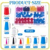 Briwooody 450 Pcs Rubber Plugs 8-Sizes Silicone Tapered Plug Kit