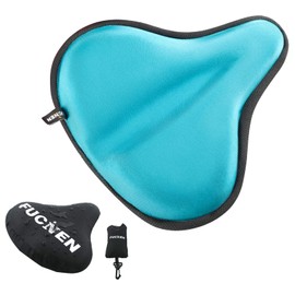 FUCNEN Bicycle Saddle Cover Sky Blue Saddle Pad Bicycle Saddle Cover Soft / Wide / Comfortable Saddle Cover Exercise Bike for Men and Women - 27 x 25 cm Saddle Cover Home Trainer Saddle Covers