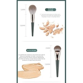 Brochas para Maquillaje FFlion Set Brochas para Maquillaje Profesional Pelo Natural para Maquillaje Brochas para sombra de Ojos y Rostro Regalo Ideal 
