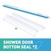 Sliding Shower Door Bottom Seal - 2 Pack for Frameless