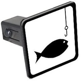 Graphics and More Fish Fishing Sign Symbol Tow Trailer Hitch Cover Plug Insert 1 1/4 inch (1.25")