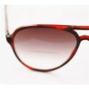 Reading Glasses Bifocal TINTED 70-80's Office Style ~ Red Tort