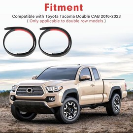 Kit de 2 piezas de juntas de goma para molduras de goteo de techo compatible con Toyota Tacoma Double CAB 2016-2023 Kit de tiras de goma lateral izquierdo y derecho de repuesto para 75552-04080 75551