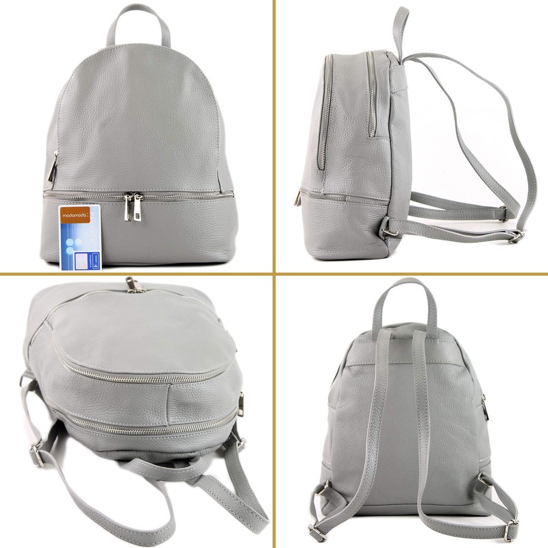 modamoda de T137 ital Women's Leather Backpack - Green -