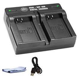 BM EN-EL24 Dual Bay Battery Charger for Nikon 1 J5, DL18-50, DL24-85 Cameras