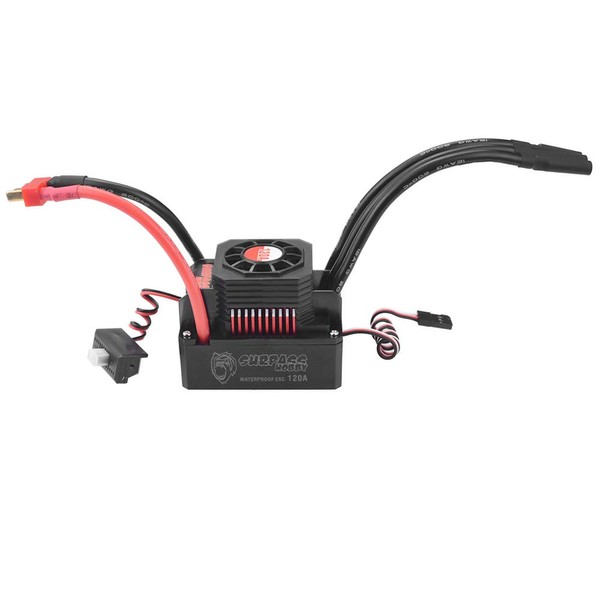 GoolRC 120A Brushless ESC Waterproof Electric Speed Controller for 1/8 1/10 RC Truck Off-Road Car