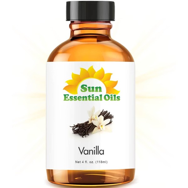 Vanilla Essential Oil (Huge 4oz Bottle) Bulk Vanilla Oil - 4 Ounce