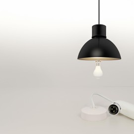 9 Inch T2 Pendant Set for BC Lamps in White