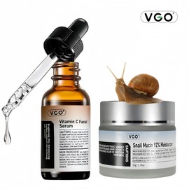 AOLG VGO Vitamin C Brightening Serum: 12% VC Complex · Hyaluronic Acid + Vitamin E · Reduces Duliness · Balances Skin Tone Vitamin C Hyaluronic Acid Serum snail  mucin  skincare vitamin  serum - Specification: VC Facial Serum 30ML+Snail Mucin