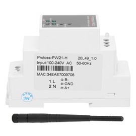 BOROCO RS485 to Ethernet/WLAN Converter, RS485 WiFi Bridge, Modbus for ECos with Antenna PW21-H AC 100 240 V
