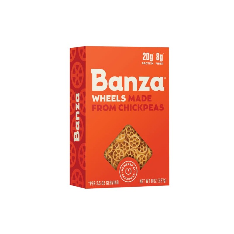 Banza Wheels Pasta - Gluten Free, High Protein, and Lower