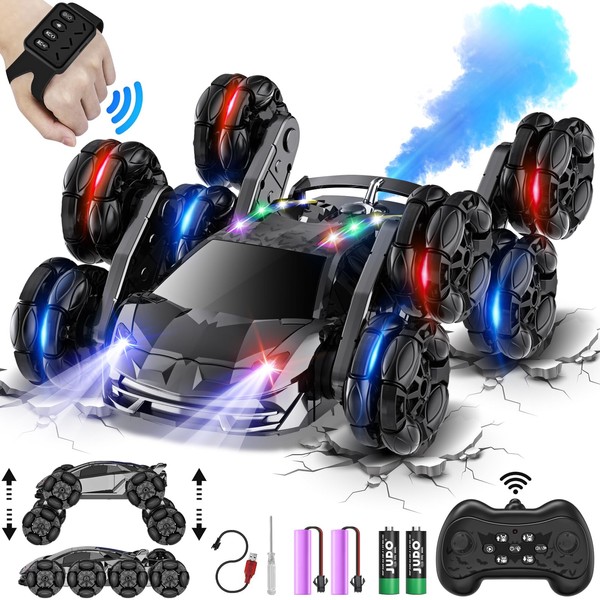 OSIMILY 8WD Remote Control Car,2.4GHz Gesture Sensing RC Stunt Car,Cool