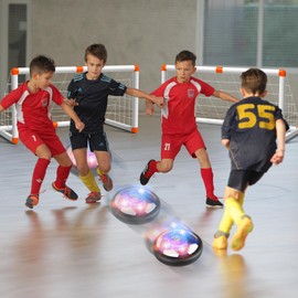 WATUDOU 2 Goals & 2 Hover Soccer Balls Toys for Kids, Indoor & Outdoor Soccer Ball Game for Kids Boys Ages 3-5 4-8, Birthday Gifts for 3 4 5 Year Old Boys, Ideas Sports Toys