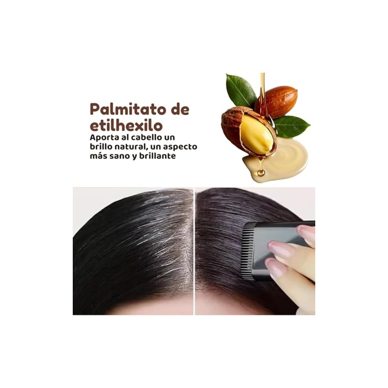 Barra Tinte Temporal Cabello Cubre Canas con Peine 2 en