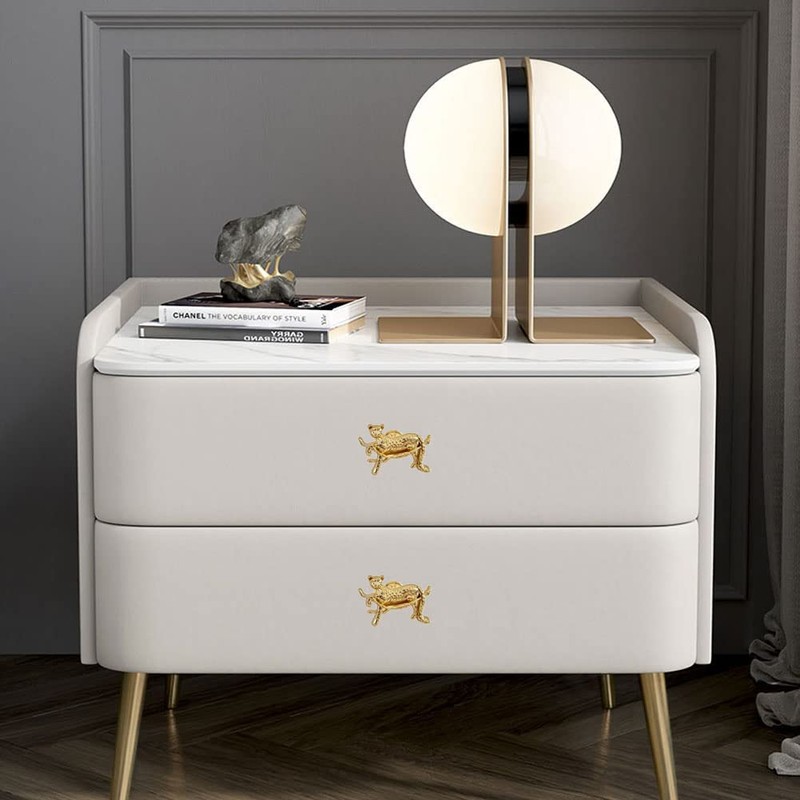 WhaGaay Leopard Cabinet Knobs，haowei Gold Leopard Knobs 4Pcs Creative Animal