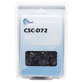 UpStart Components 3-Pack 20" Full Chisel Saw Chain for Oregon D72 Chainsaws - (20 inch, 3/8" Pitch, 0.050" Gauge, 72 Drive Links, CSC-D72)